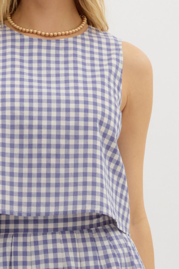 Sunday In Savannah Gingham Skirt Set