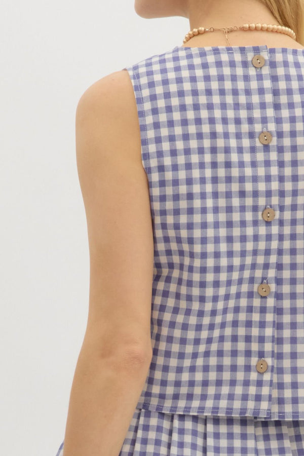 Sunday In Savannah Gingham Skirt Set