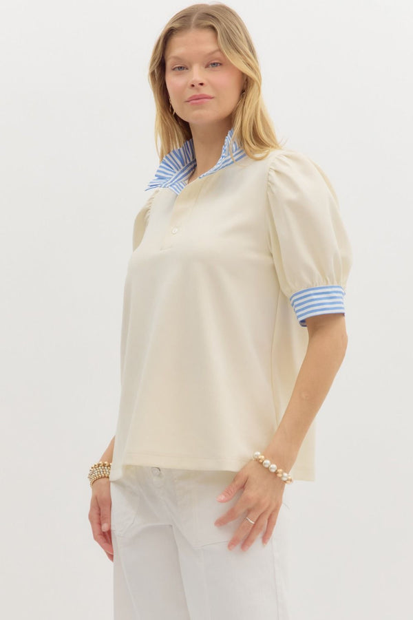 Straight Seaside Top Cream