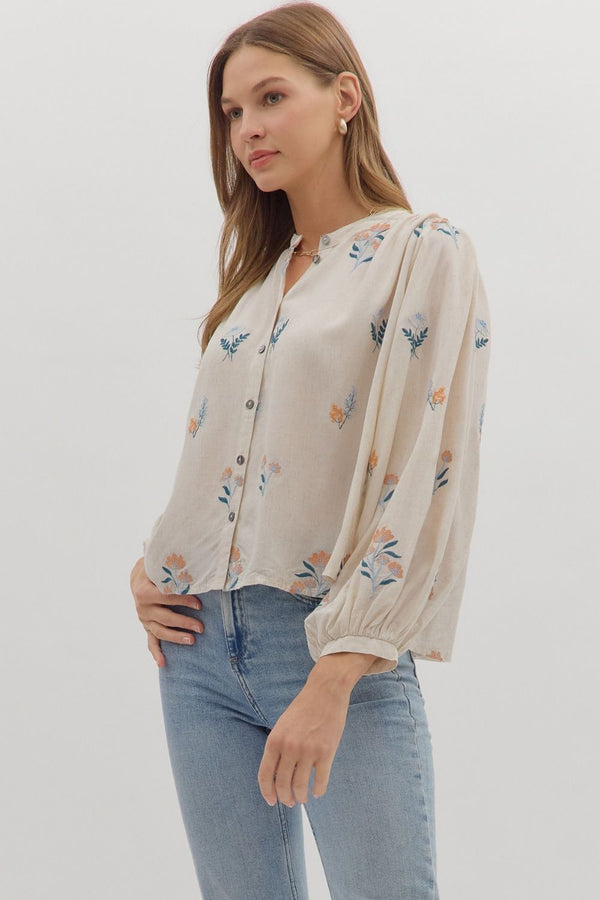Harvest Bloom Button-Up