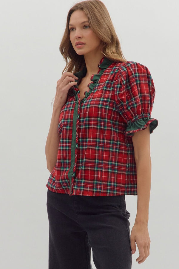 Perfectly Plaid Christmas Top