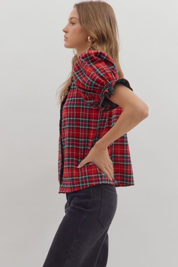 Perfectly Plaid Christmas Top