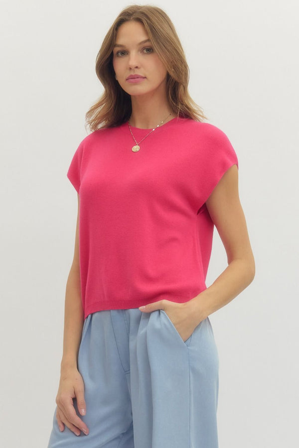 The Clean & Classic Cap Sleeve Knit Top