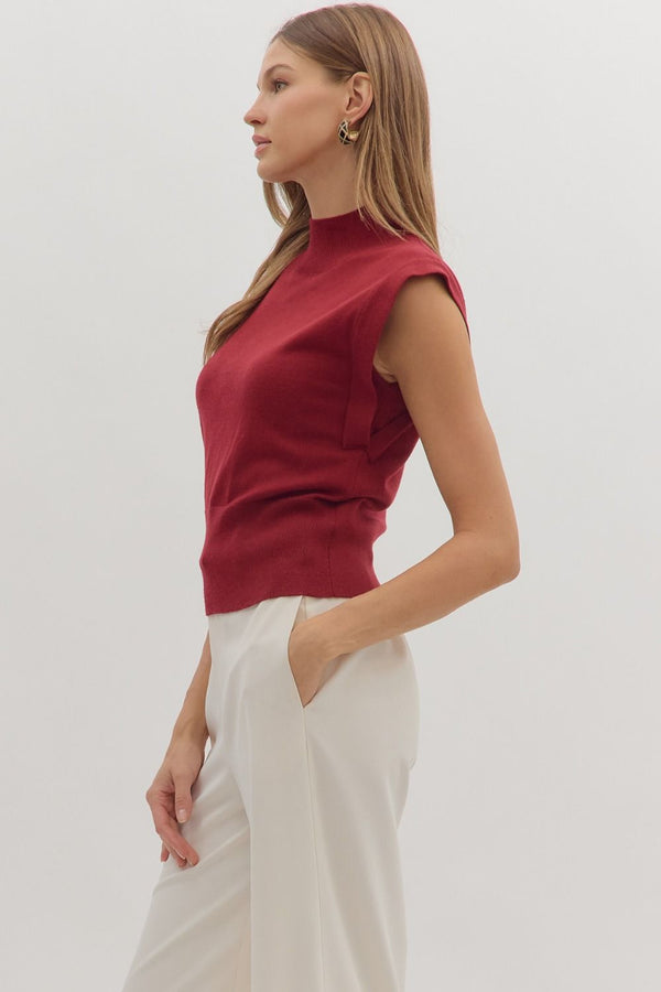 Effortless Edge Short Sleeve Sweater Top