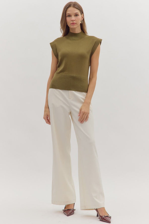 Effortless Edge Short Sleeve Sweater Top