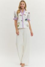 Pressed Petals Blouse- Off White