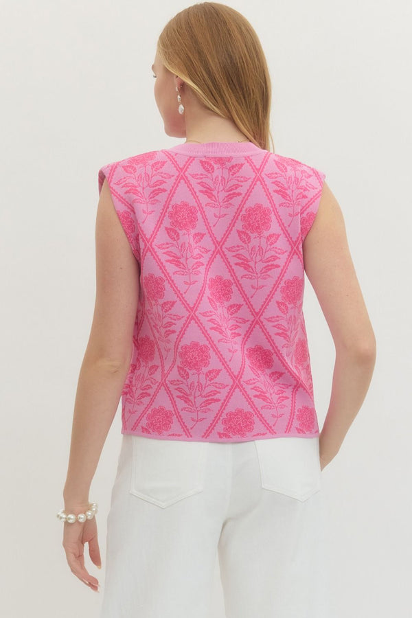 The Garden Grid Knit Top
