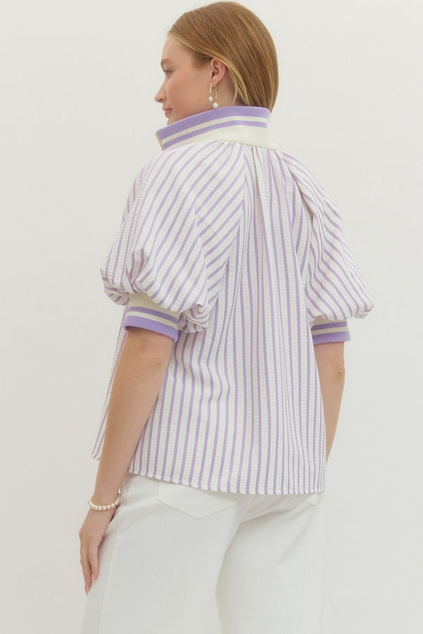 The Lavender League Zip Top