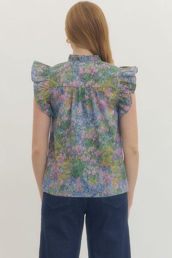 Flower Garden Flutter Top