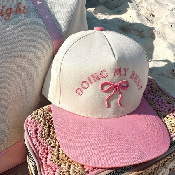 Doing My Best - Pink Vintage Trucker Hat