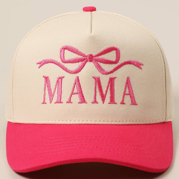 MAMA Ribbon Embroidered Two-Tone Trucker Hat