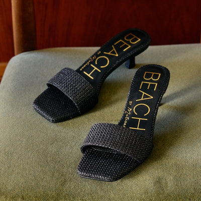 Capricorn Heeled Sandal Black