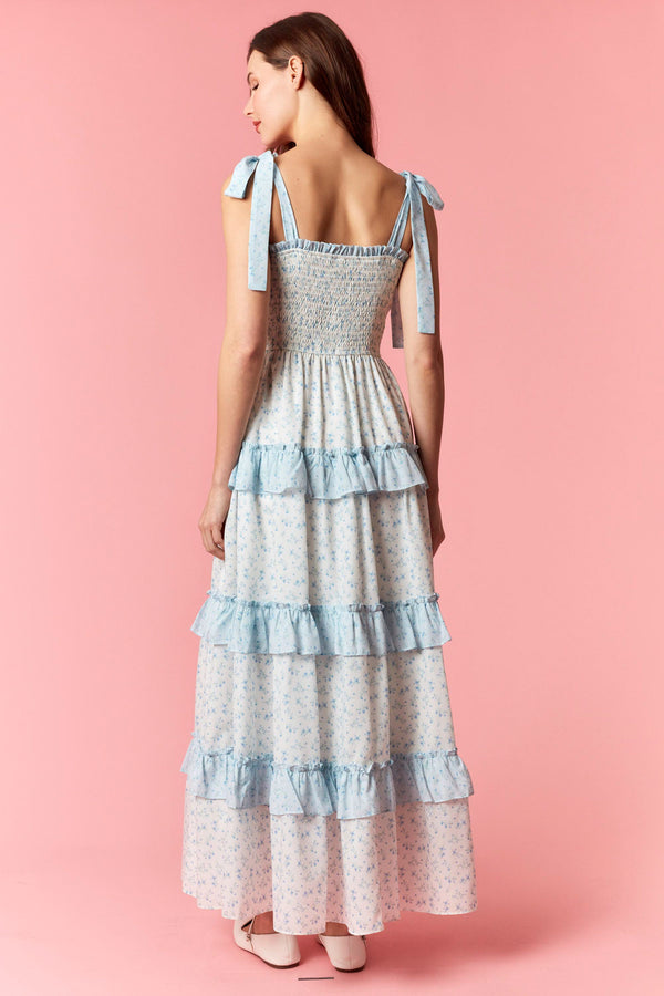 The Blue Skies & Bows Maxi Dress
