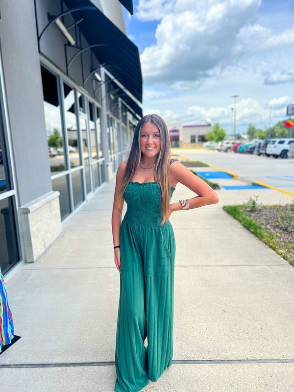 Embrace the Day Green Jumpsuit