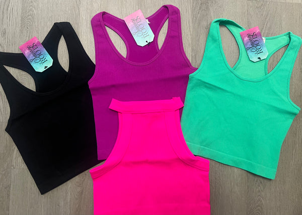 Neon Pink Crop - ONE SIZE