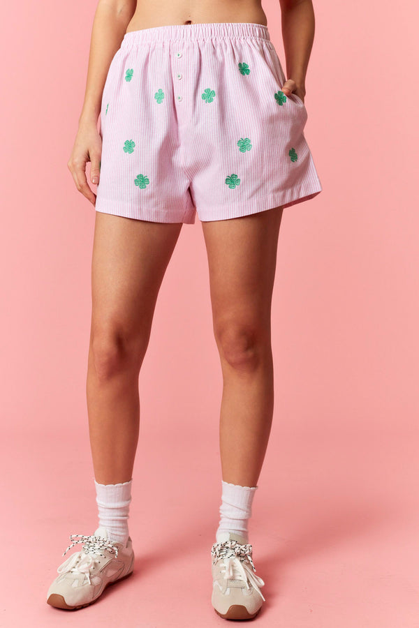 Lucky Clover Embroidery Boxer Short