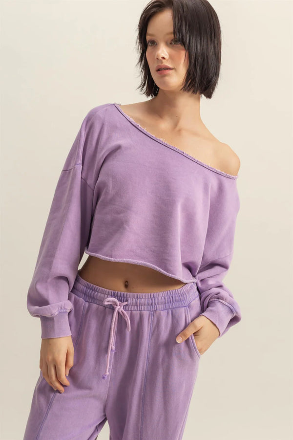 Easy Enough Off the Shoulder Sweatshirt