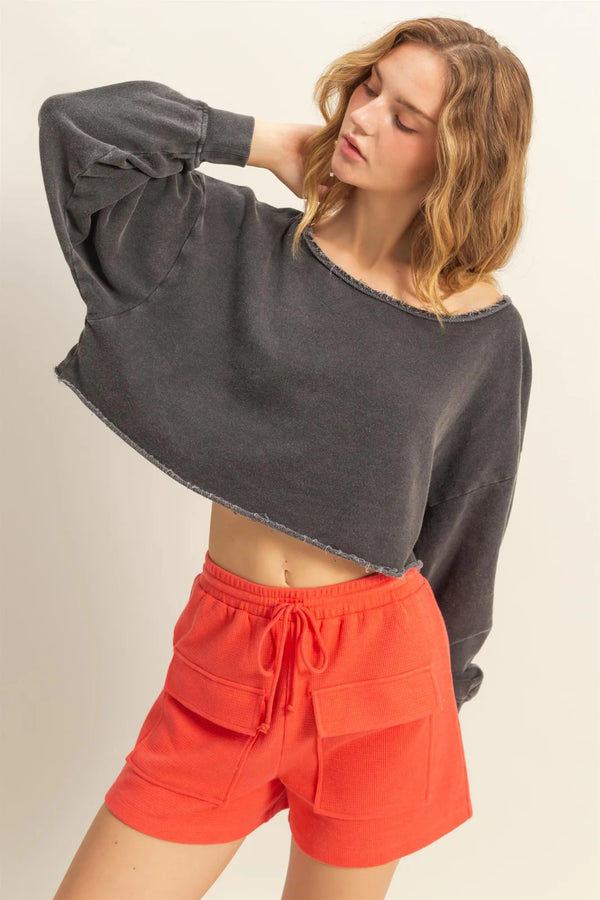 Easy Enough Off the Shoulder Sweatshirt