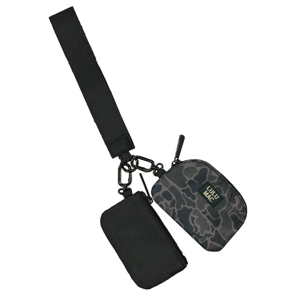 Camo and Black Key Wallet Wristlet | LULU MAC
