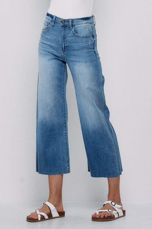 The Aly Jeans - High Rise Cropped Raw Hem Jeans