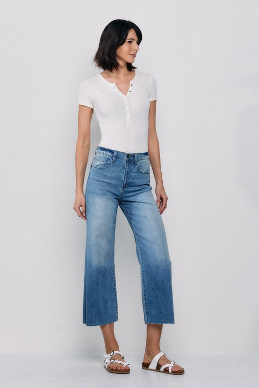 The Aly Jeans - High Rise Cropped Raw Hem Jeans