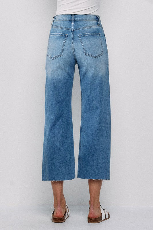 The Aly Jeans - High Rise Cropped Raw Hem Jeans