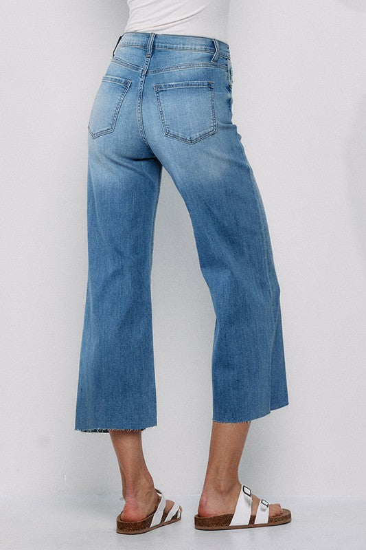 The Aly Jeans - High Rise Cropped Raw Hem Jeans