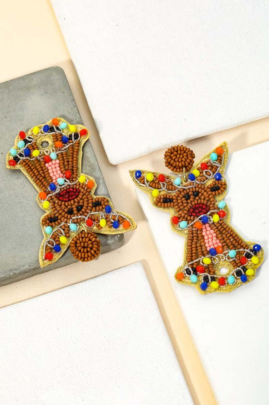 Reindeer and Christmas Light Earrings