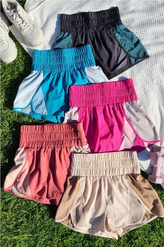 Running Through It Color Block Athletic Shorts