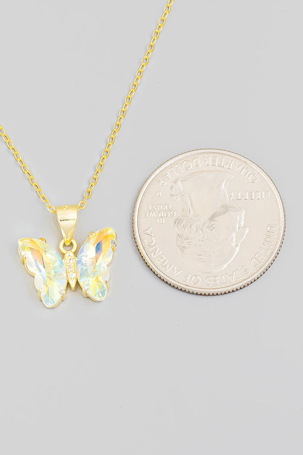 Iridescent Butterfly Necklace