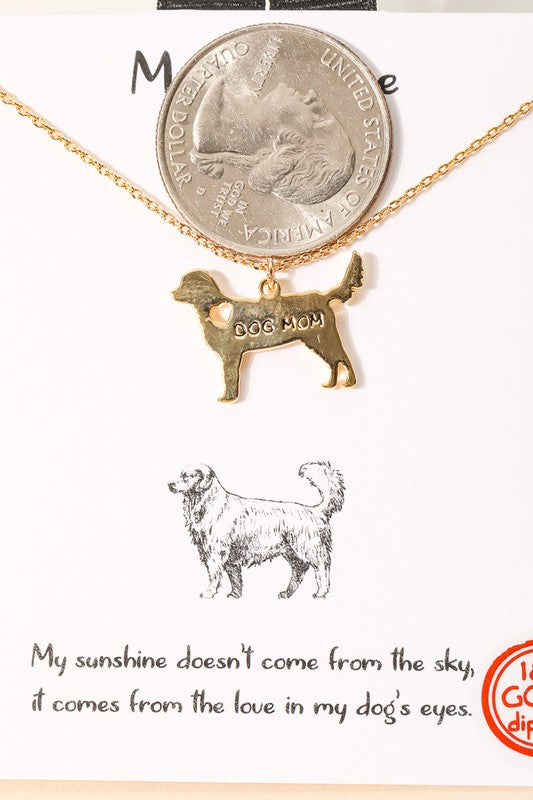 Dog Mom Pendant Necklace