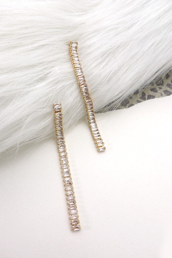 Baguette Gold Earring