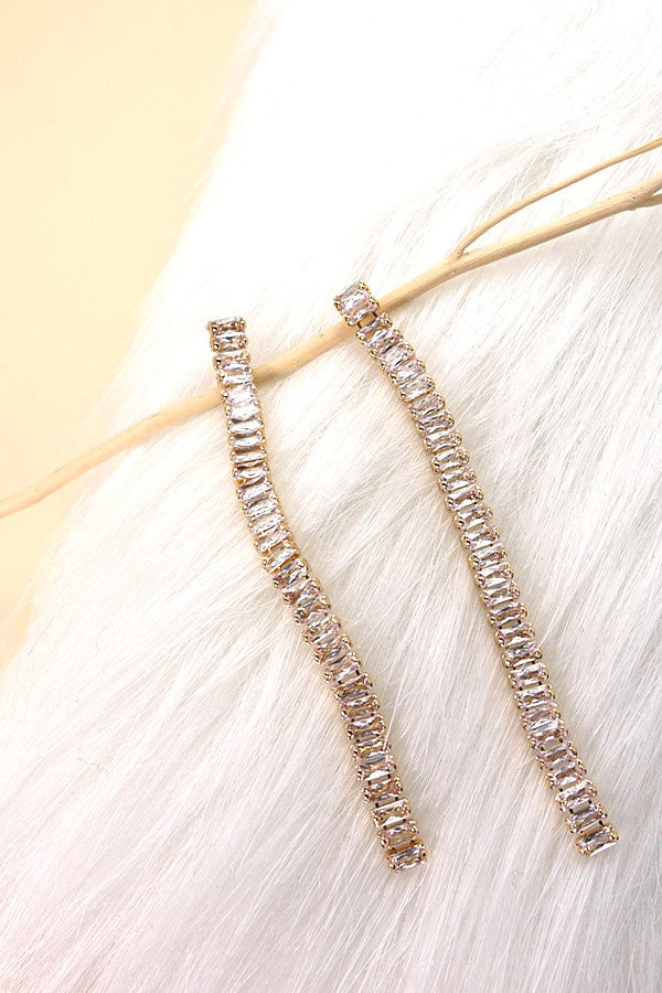 Baguette Gold Earring