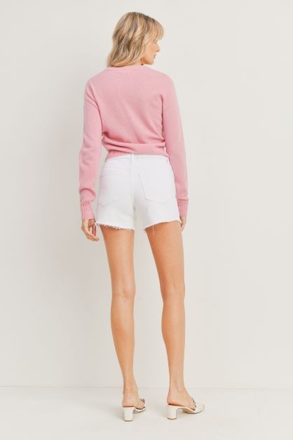 Spring to Summer White Denim Shorts