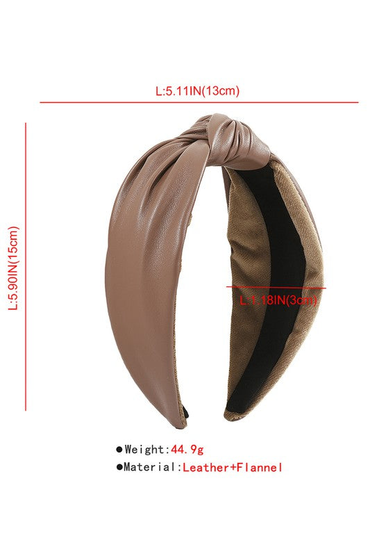 Leather Knot Headband