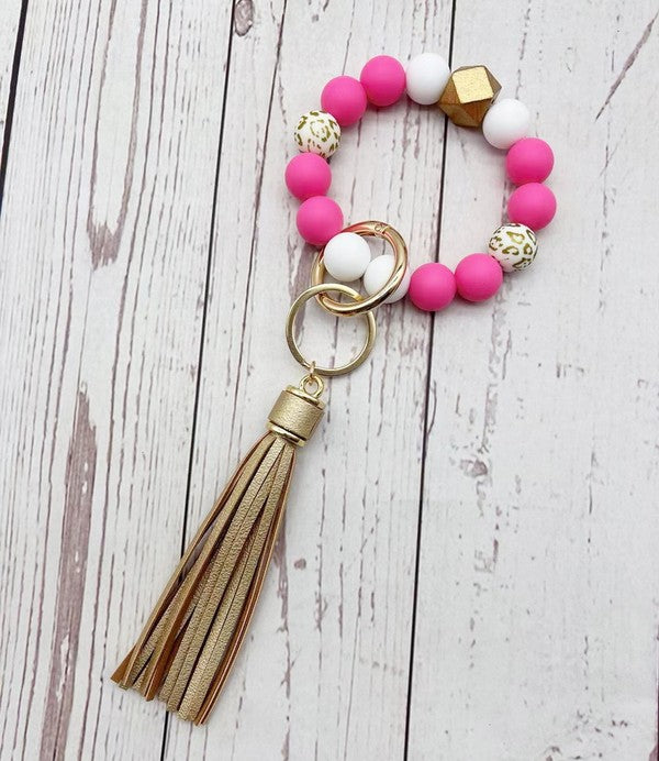 Leopard Silicone Key Ring