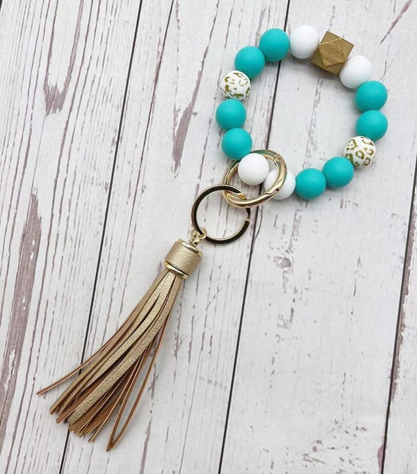 Leopard Silicone Key Ring