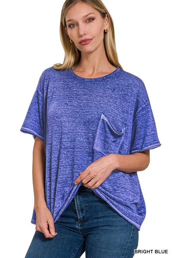 Raw Burnout Tee with Pocket