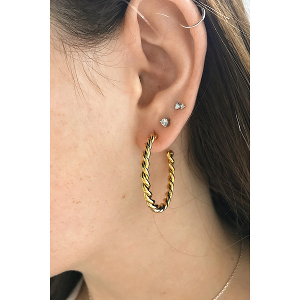 Twisted Sister Hoop Earrings