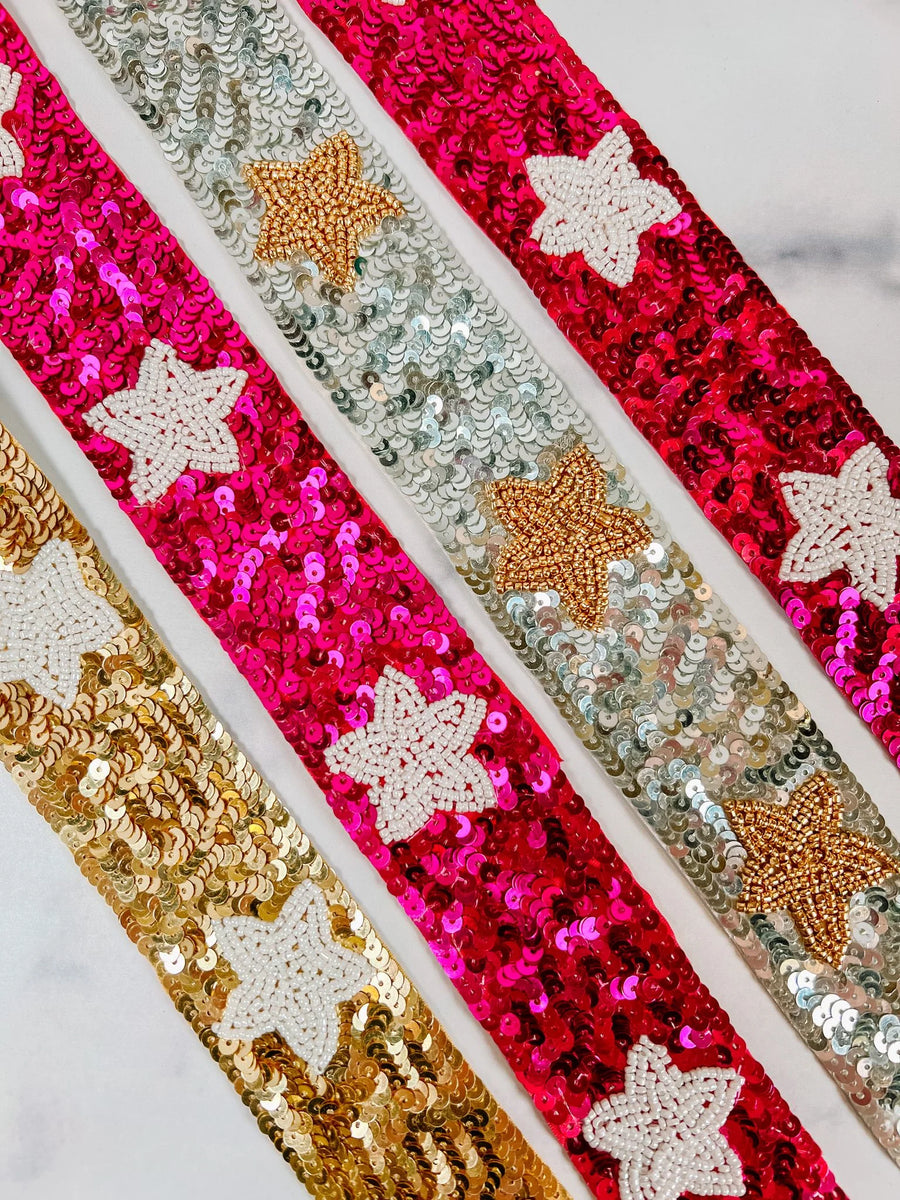 Sammy Star Sequin Crossbody-Garnet/Black