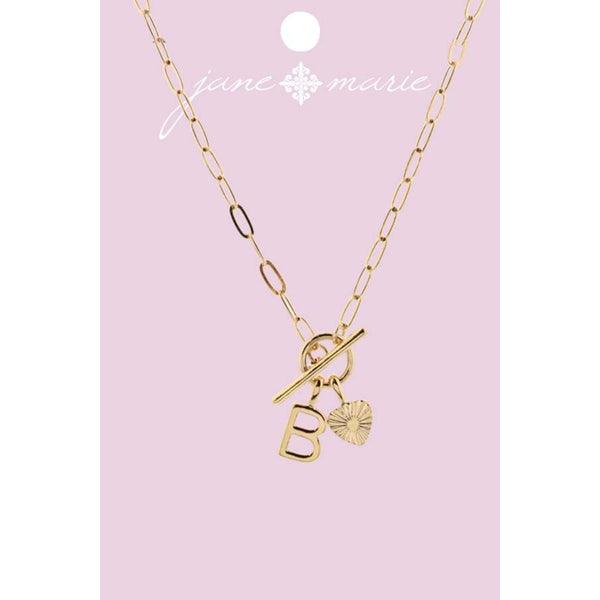In A Letter Initial Necklaces Lock with Heart