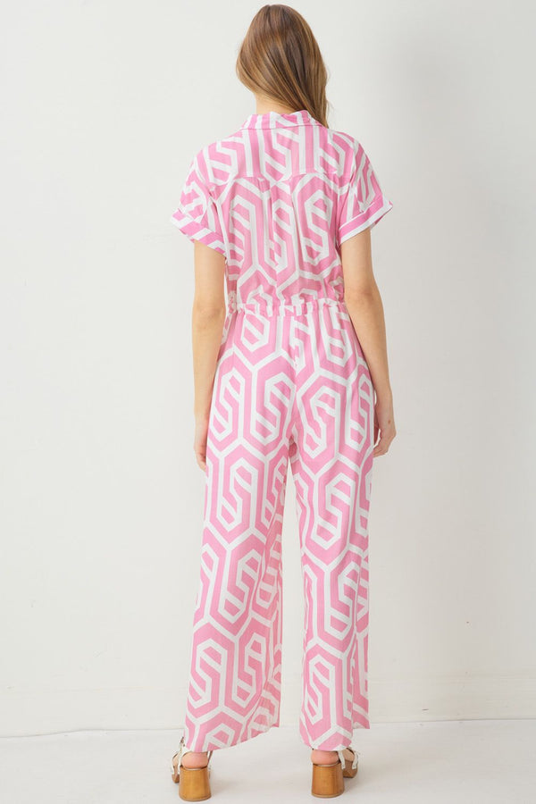 Jump Into Spring Jumpsuit - Pink | FINAL SALE