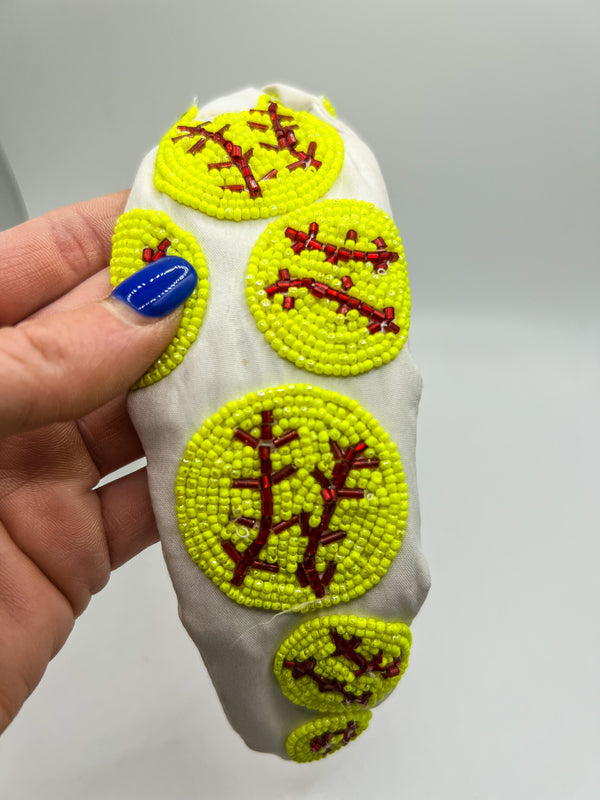 Softball Beaded Headband