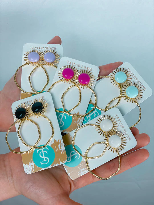 Colorful Sunburst Hoops