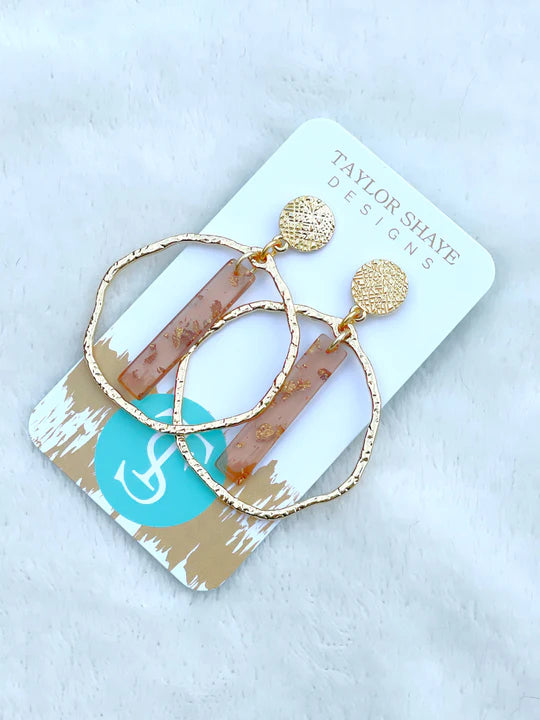 Gold Leaf Neutral Earrings - Taylor Shaye