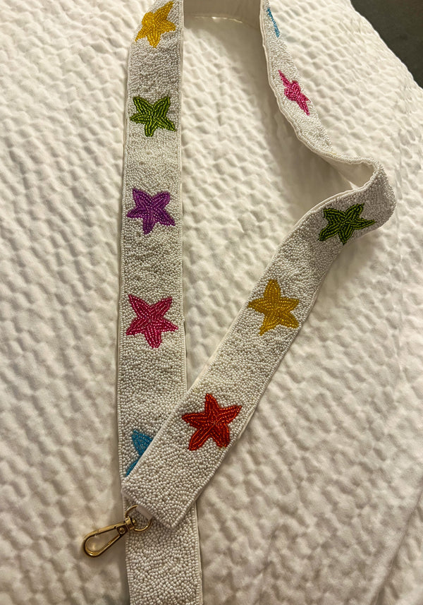 Rainbow Star Beaded Bag Strap