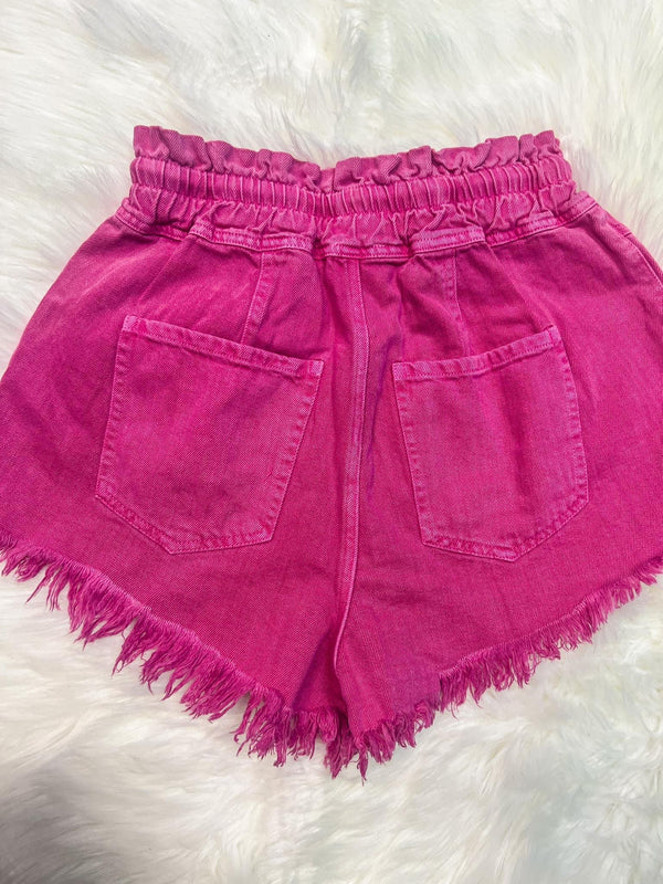 Pink Fray Shorts