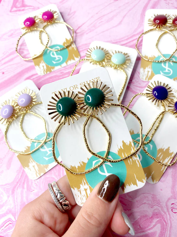 Colorful Sunburst Hoops