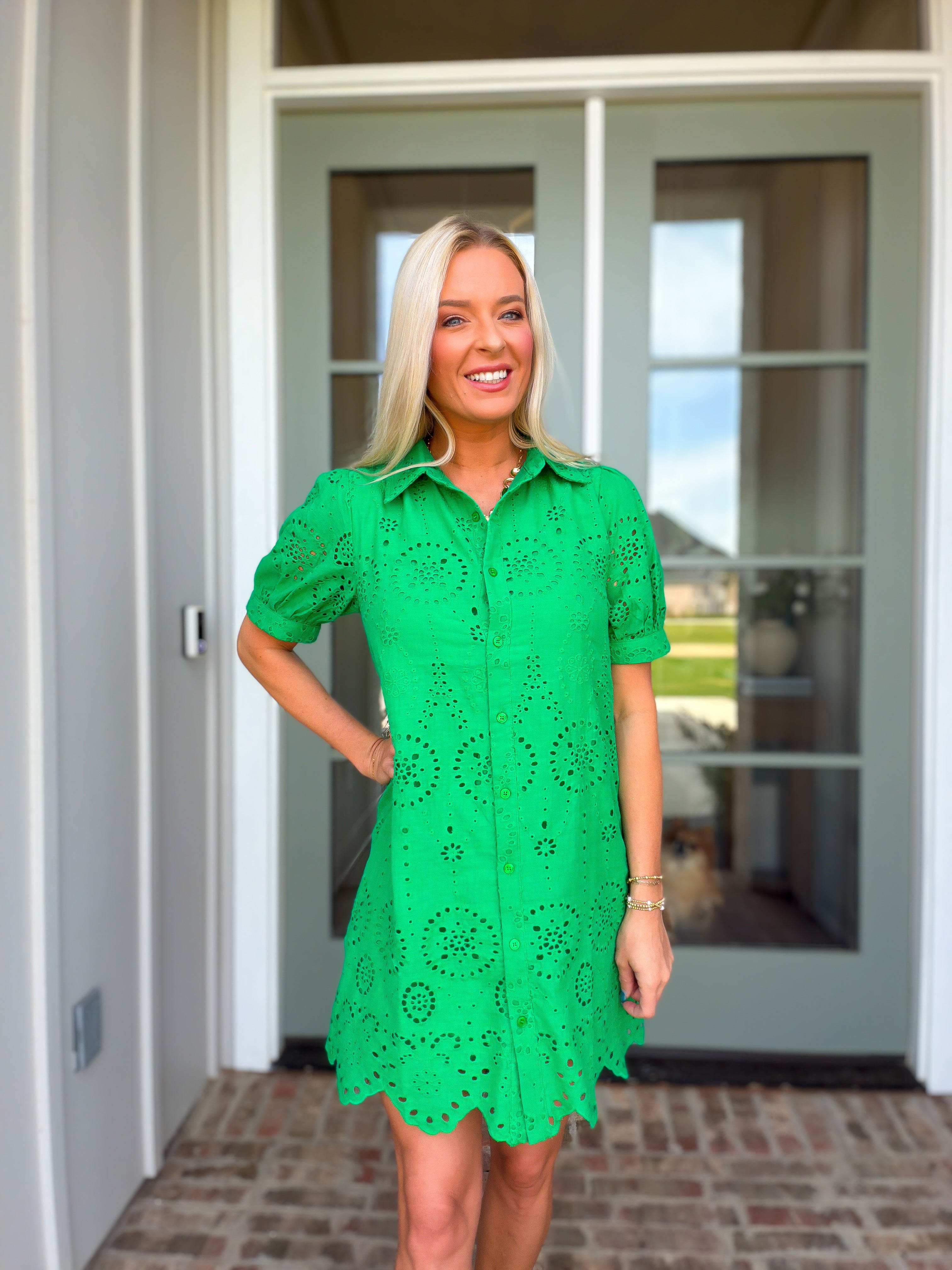 Emerald Isle Eyelet Dress – Savage Roots Boutique