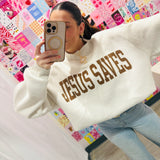 Jesus Saves Mock Neck Reversible